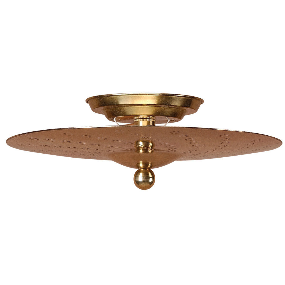 Bowl Pendant Fixture , Model # Zildijan Brass Cymbal Ceiling in