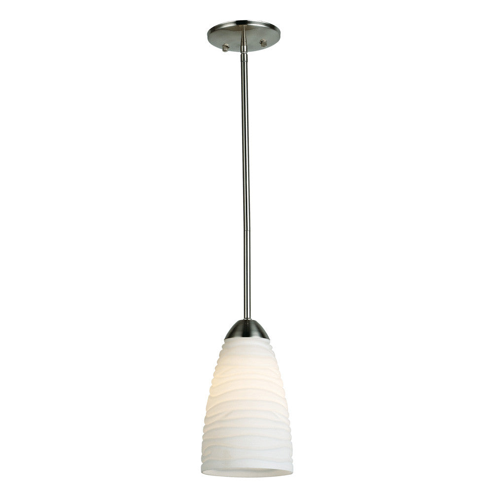 Pendant Fixture , Model # Opal Glass Rod Pendant Light in