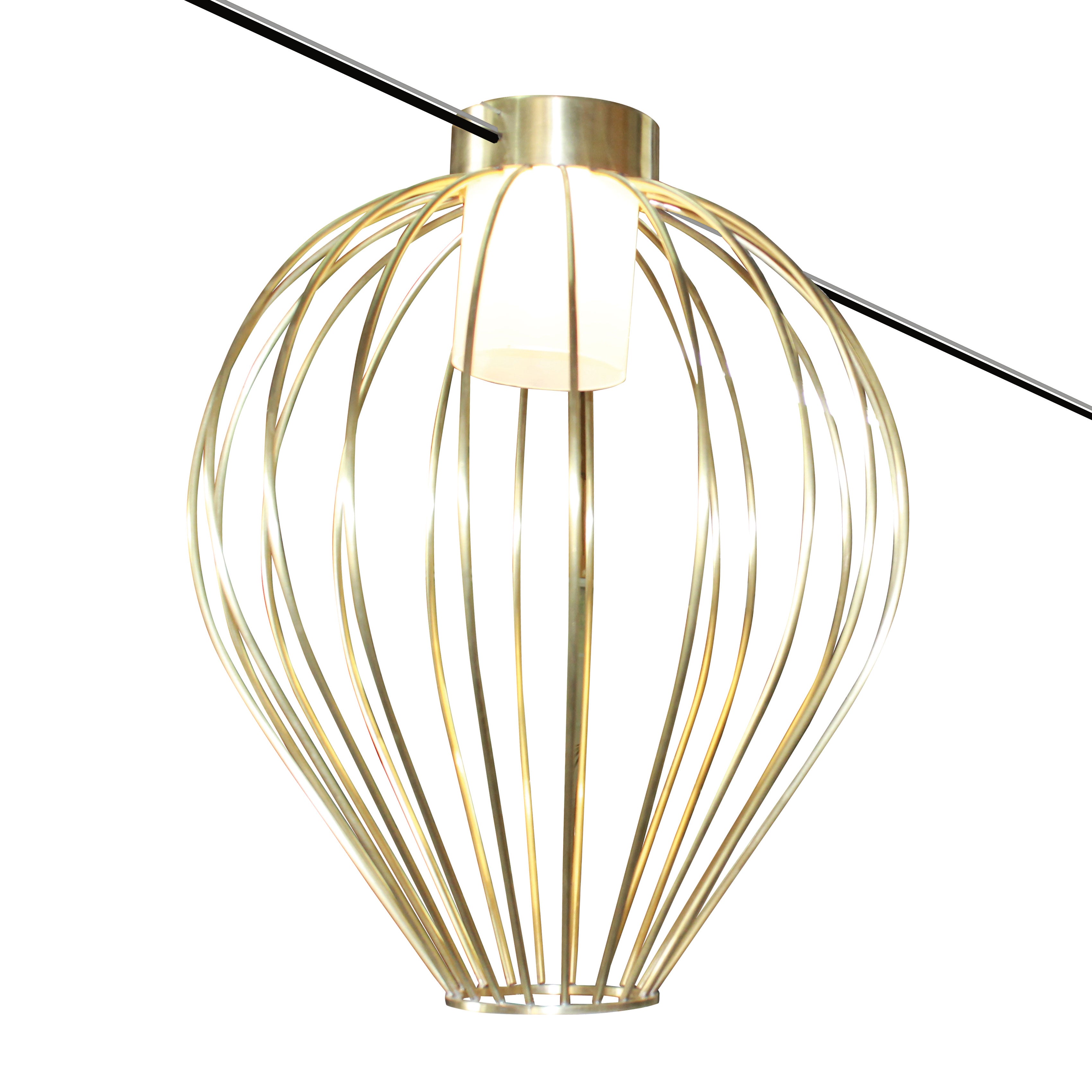 Hanging Fixture , Model # SPJ-BC12 in Satin Brass